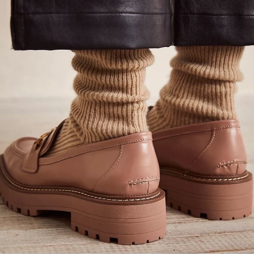 Anthropologie x Sam Edelman Laurs Chunky Sole Loafers in Honey - Picture 3 of 13